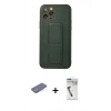 MARSİLYAN™- iPhone 12 Pro Kılıf Akış Doku - Şeffaf Uv Polymer Nano Ekran Koruyucu + Renkli Kamera Lens Koruma Cam - PE