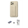 MARSİLYAN™- iPhone 12 Pro Kılıf Akış Doku - Şeffaf Uv Polymer Nano Ekran Koruyucu + Renkli Kamera Lens Koruma Cam - PE