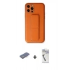 MARSİLYAN™- iPhone 12 Pro Kılıf Akış Doku - Şeffaf Uv Polymer Nano Ekran Koruyucu + Renkli Kamera Lens Koruma Cam - MI