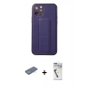 MARSİLYAN™- iPhone 12 Pro Kılıf Akış Doku - Şeffaf Uv Polymer Nano Ekran Koruyucu + Renkli Kamera Lens Koruma Cam - YL