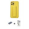 MARSİLYAN™- iPhone 12 Pro Kılıf Akış Doku - Şeffaf Uv Polymer Nano Ekran Koruyucu + Renkli Kamera Lens Koruma Cam - MI