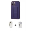MARSİLYAN™- iPhone 12 Pro Kılıf Akış Doku - Şeffaf Uv Polymer Nano Ekran Koruyucu + Shine Kamera Lens - GD