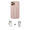 MARSİLYAN™- iPhone 12 Pro Kılıf Akış Doku - Şeffaf Uv Polymer Nano Ekran Koruyucu + Shine Kamera Lens - GD