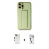 MARSİLYAN™- iPhone 12 Pro Kılıf Akış Doku - Şeffaf Uv Polymer Nano Ekran Koruyucu + Shine Kamera Lens - GD