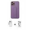 MARSİLYAN™- iPhone 12 Pro Kılıf Akış Doku - Şeffaf Uv Polymer Nano Ekran Koruyucu + Shine Kamera Lens - GS