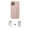 MARSİLYAN™- iPhone 12 Pro Kılıf Akış Doku - Şeffaf Uv Polymer Nano Ekran Koruyucu + Shine Kamera Lens - GS