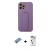 MARSİLYAN™- iPhone 12 Pro Kılıf Akış Doku - Şeffaf Uv Polymer Nano Ekran Koruyucu + Shine Kamera Lens Koruma Cam - PE