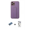 MARSİLYAN™- iPhone 12 Pro Kılıf Akış Doku - Şeffaf Uv Polymer Nano Ekran Koruyucu + Shine Kamera Lens Koruma Cam - GD