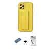 MARSİLYAN™- iPhone 12 Pro Kılıf Akış Doku - Şeffaf Uv Polymer Nano Ekran Koruyucu + Shine Kamera Lens Koruma Cam - GD