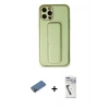 MARSİLYAN™- iPhone 12 Pro Kılıf Akış Doku - Şeffaf Uv Polymer Nano Ekran Koruyucu + Shine Kamera Lens Koruma Cam - GD