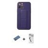 MARSİLYAN™- iPhone 12 Pro Kılıf Akış Doku - Şeffaf Uv Polymer Nano Ekran Koruyucu + Shine Kamera Lens Koruma Cam - GD
