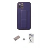 MARSİLYAN™- iPhone 12 Pro Kılıf Akış Doku - Şeffaf Uv Polymer Nano Ekran Koruyucu + Shine Kamera Lens Koruma Cam - SABE