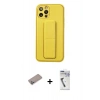 MARSİLYAN™- iPhone 12 Pro Kılıf Akış Doku - Şeffaf Uv Polymer Nano Ekran Koruyucu + Shine Kamera Lens Koruma Cam - SABE