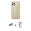 MARSİLYAN™- iPhone 12 Pro Kılıf Akış Doku - Şeffaf Uv Polymer Nano Ekran Koruyucu + Renkli Kamera Lens Koruma Cam - TU