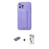MARSİLYAN™- iPhone 12 Pro Kılıf Akış Doku - Şeffaf Uv Polymer Nano Ekran Koruyucu + Renkli Kamera Lens Koruma Cam - TU