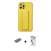 MARSİLYAN™- iPhone 12 Pro Kılıf Akış Doku - Şeffaf Uv Polymer Nano Ekran Koruyucu + Renkli Kamera Lens Koruma Cam - TU