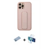 MARSİLYAN™- iPhone 12 Pro Kılıf Akış Doku - Siyah 3D Antistatik Seramik Nano Ekran Koruyucu + Shine Kamera Lens Koruma Cam - MI
