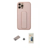 MARSİLYAN™- iPhone 12 Pro Kılıf Akış Doku - Siyah 6D Mat Seramik Hayalet Nano Ekran Koruyucu + Shine Kamera Lens Koruma Cam - SABE