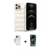 MARSİLYAN™- iPhone 12 Pro Kılıf Atlas Koleksiyonu - Şeffaf 360 Full Body Arka Koruyucu + Shine Kamera Lens - MI