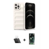 MARSİLYAN™- iPhone 12 Pro Kılıf Atlas Koleksiyonu - Şeffaf 360 Full Body Arka Koruyucu + Kamera Lens Koruma Cam - SF