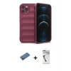 MARSİLYAN™- iPhone 12 Pro Kılıf Atlas Koleksiyonu - Şeffaf Uv Polymer Nano Ekran Koruyucu + Shine Kamera Lens Koruma Cam - GD