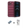 MARSİLYAN™- iPhone 12 Pro Kılıf Atlas Koleksiyonu - Şeffaf Uv Polymer Nano Ekran Koruyucu + Metal Kamera Lens Koruma Cam - MR