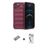 MARSİLYAN™- iPhone 12 Pro Kılıf Atlas Koleksiyonu - Şeffaf Uv Polymer Nano Ekran Koruyucu + Shine Kamera Lens Koruma Cam - SABE