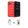 MARSİLYAN™- iPhone 12 Pro Kılıf Atlas Koleksiyonu - Siyah 6D Mat Seramik Hayalet Nano Ekran Koruyucu + Shine Kamera Lens - GS