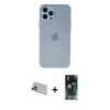 MARSİLYAN™- iPhone 12 Pro Kılıf Atlas Minimal Prime - Şeffaf 360 Full Body Arka Koruyucu + Rainbow Kamera Lens Koruma Cam - GD