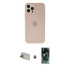 MARSİLYAN™- iPhone 12 Pro Kılıf Atlas Minimal Prime - Şeffaf 360 Full Body Arka Koruyucu + Rainbow Kamera Lens Koruma Cam - GD