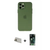 MARSİLYAN™- iPhone 12 Pro Kılıf Atlas Minimal Prime - Şeffaf 360 Full Body Arka Koruyucu + Rainbow Kamera Lens Koruma Cam - GD