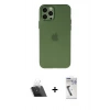 MARSİLYAN™- iPhone 12 Pro Kılıf Atlas Minimal Prime - Şeffaf Uv Polymer Nano Ekran Koruyucu + Kamera Lens Koruma Cam - SF