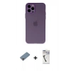 MARSİLYAN™- iPhone 12 Pro Kılıf Atlas Minimal Prime - Şeffaf Uv Polymer Nano Ekran Koruyucu + Metal Kamera Lens Koruma Cam - MR
