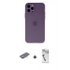 MARSİLYAN™- iPhone 12 Pro Kılıf Atlas Minimal Prime - Şeffaf Uv Polymer Nano Ekran Koruyucu + Renkli Kamera Lens Koruma Cam - TU