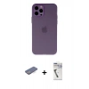 MARSİLYAN™- iPhone 12 Pro Kılıf Atlas Minimal Prime - Şeffaf Uv Polymer Nano Ekran Koruyucu + Renkli Kamera Lens Koruma Cam - MI