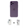 MARSİLYAN™- iPhone 12 Pro Kılıf Atlas Minimal Prime - Şeffaf Uv Polymer Nano Ekran Koruyucu + Shine Kamera Lens - MI