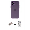 MARSİLYAN™- iPhone 12 Pro Kılıf Atlas Minimal Prime - Şeffaf Uv Polymer Nano Ekran Koruyucu + Shine Kamera Lens Koruma Cam - SABE
