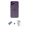 MARSİLYAN™- iPhone 12 Pro Kılıf Atlas Minimal Prime - Şeffaf Uv Polymer Nano Ekran Koruyucu + Shine Kamera Lens Koruma Cam - SH