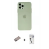 MARSİLYAN™- iPhone 12 Pro Kılıf Atlas Minimal Prime - Şeffaf Uv Polymer Nano Ekran Koruyucu + Shine Kamera Lens Koruma Cam - SABE