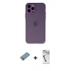 MARSİLYAN™- iPhone 12 Pro Kılıf Atlas Minimal Prime - Şeffaf Uv Polymer Nano Ekran Koruyucu + Shine Kamera Lens Koruma Cam - GI