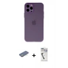 MARSİLYAN™- iPhone 12 Pro Kılıf Atlas Minimal Prime - Şeffaf Uv Polymer Nano Ekran Koruyucu + Renkli Kamera Lens Koruma Cam - YL