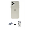 MARSİLYAN™- iPhone 12 Pro Kılıf Atlas Minimal Prime - Şeffaf Uv Polymer Nano Ekran Koruyucu + Renkli Kamera Lens Koruma Cam - YL