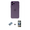 MARSİLYAN™- iPhone 12 Pro Kılıf Atlas Minimal Prime - Siyah 34D Hayalet Izgaralı Cam + Shine Kamera Lens Koruma Cam - GI