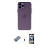 MARSİLYAN™- iPhone 12 Pro Kılıf Atlas Minimal Prime - Siyah 34D Hayalet Izgaralı Cam + Metal Kamera Lens Koruma Cam - MR