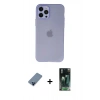 MARSİLYAN™- iPhone 12 Pro Kılıf Atlas Minimal Prime - Siyah 360 Mat Full Body Arka Koruyucu + Metal Kamera Lens Koruma Cam - MI