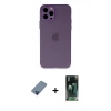 MARSİLYAN™- iPhone 12 Pro Kılıf Atlas Minimal Prime - Siyah 360 Mat Full Body Arka Koruyucu + Metal Kamera Lens Koruma Cam - MI