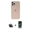 MARSİLYAN™- iPhone 12 Pro Kılıf Atlas Minimal Prime - Siyah 360 Mat Full Body Arka Koruyucu + Kamera Lens Koruma Cam - SF