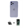 MARSİLYAN™- iPhone 12 Pro Kılıf Atlas Minimal Prime - Siyah 360 Mat Full Body Arka Koruyucu + Kamera Lens Koruma Cam - SF