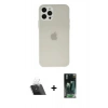 MARSİLYAN™- iPhone 12 Pro Kılıf Atlas Minimal Prime - Siyah 360 Mat Full Body Arka Koruyucu + Kamera Lens Koruma Cam - SF