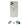 MARSİLYAN™- iPhone 12 Pro Kılıf Atlas Minimal Prime - Siyah 3D Antistatik Seramik Nano Ekran Koruyucu + Shine Kamera Lens Koruma Cam - GI